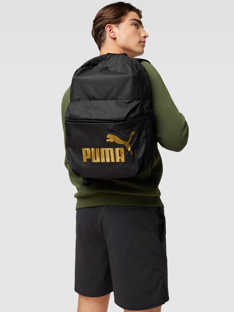 Rucksack mit Label-Details Modell 'Phase' in gold