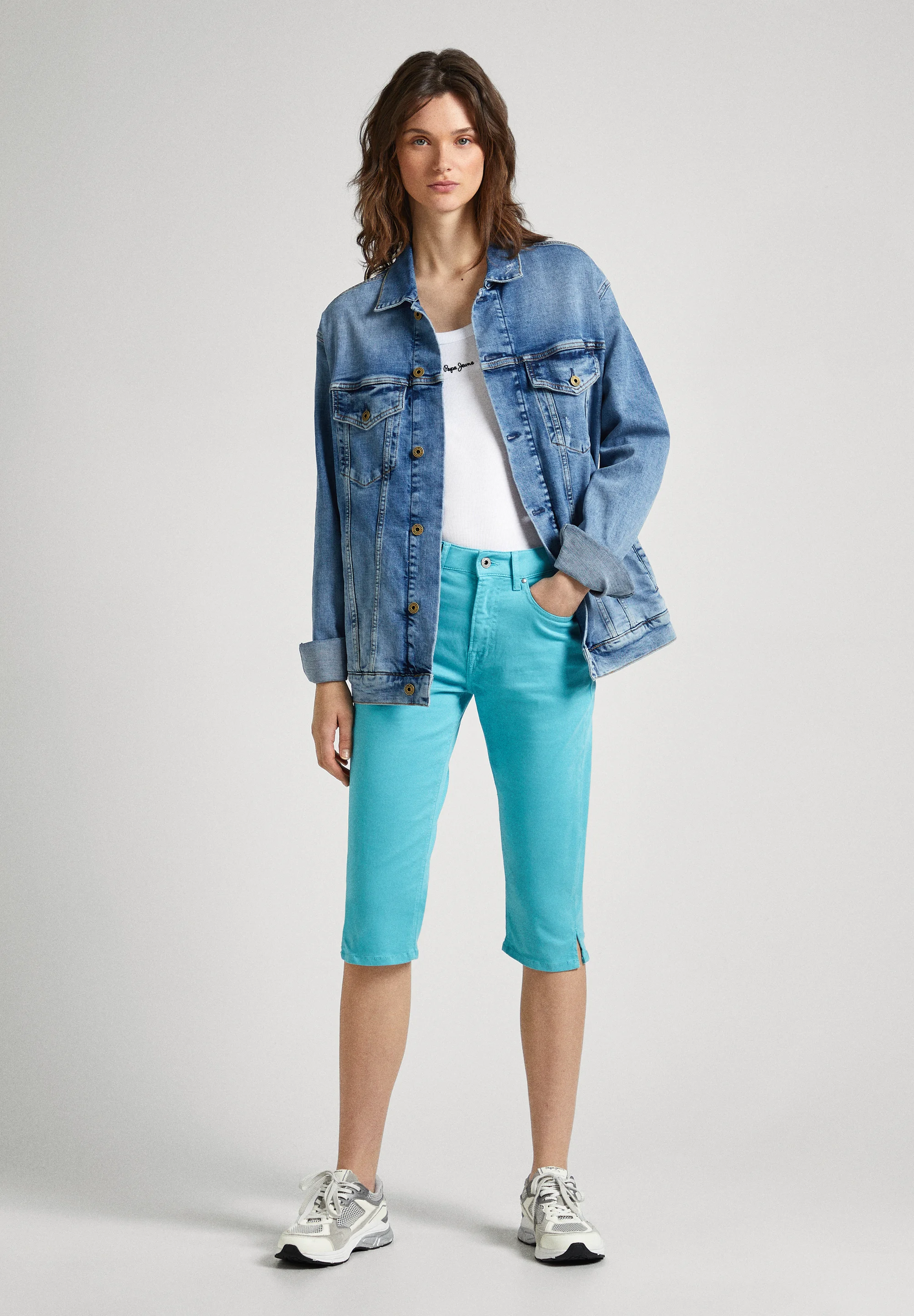 Pepe Jeans CROP- Shorts vaqueros