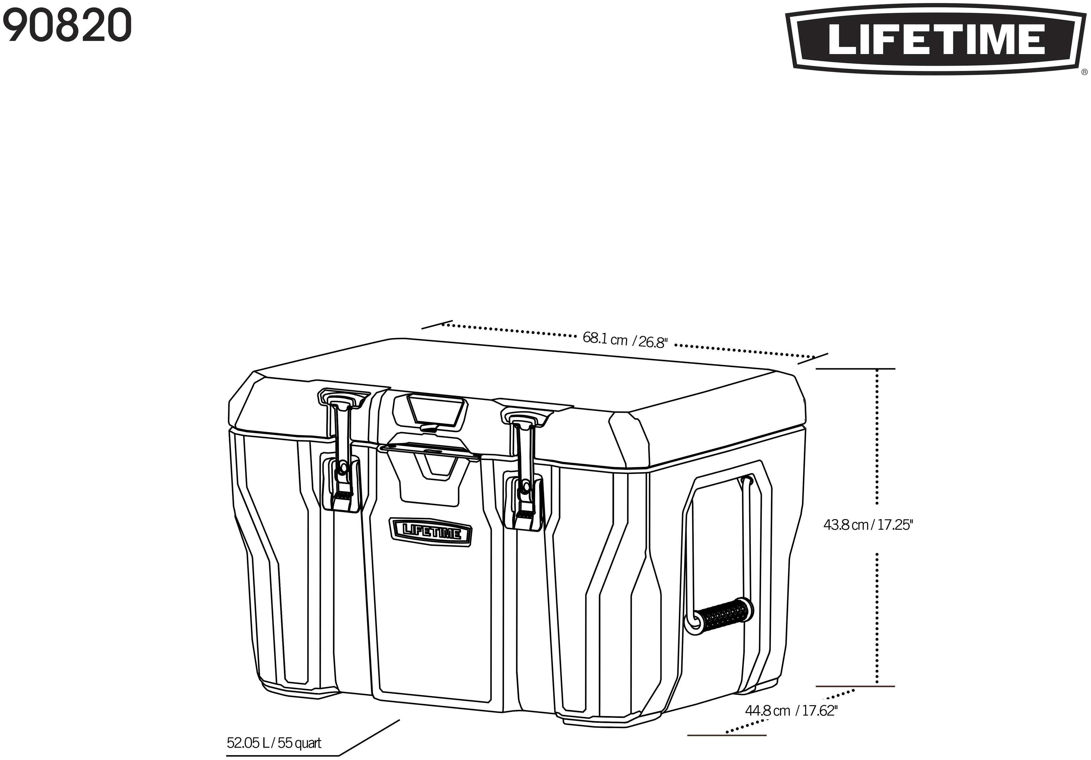 Lifetime Kühlbox Premium, 52 l, aus zweischichtigem Urethan