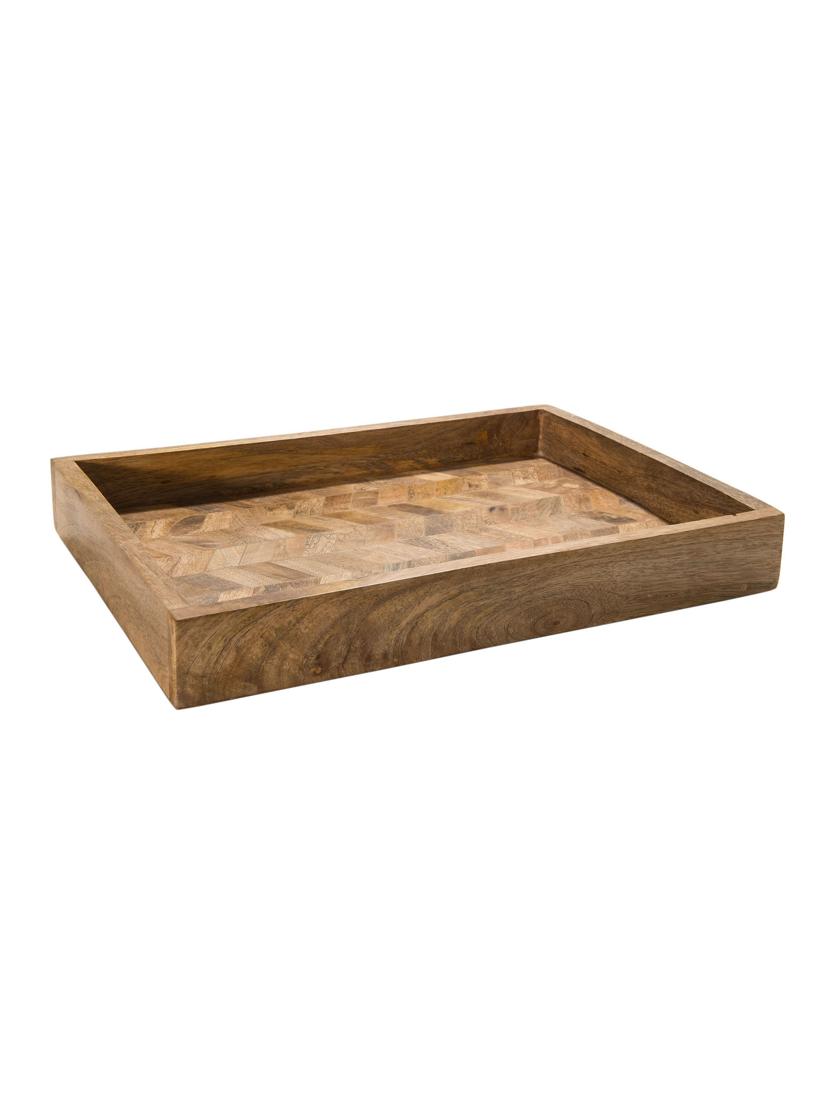 Wooden Mosaik Deko-Tablett, Braun