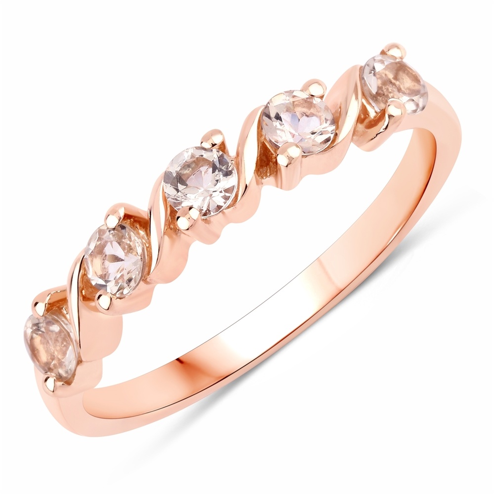 Rafaela Donata Bague Argent sterling Morganite en Or rose Bague