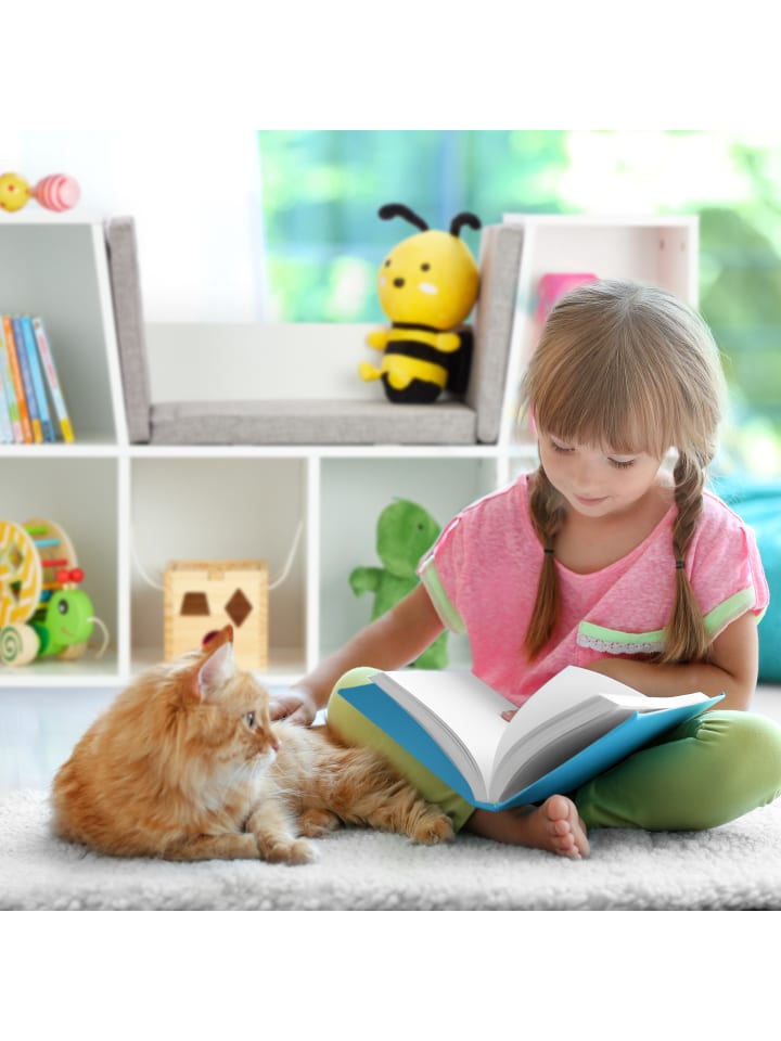 relaxdays Bücherregal Sitzkissen in Weiß günstig kaufen onesize