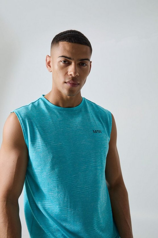 Man Active Jacquard Tanktop