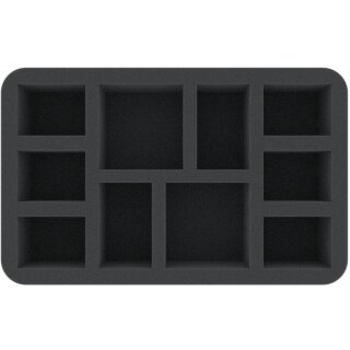 Feldherr 60 mm Half-Size Schaumstoffeinlage mit 10 Fächern