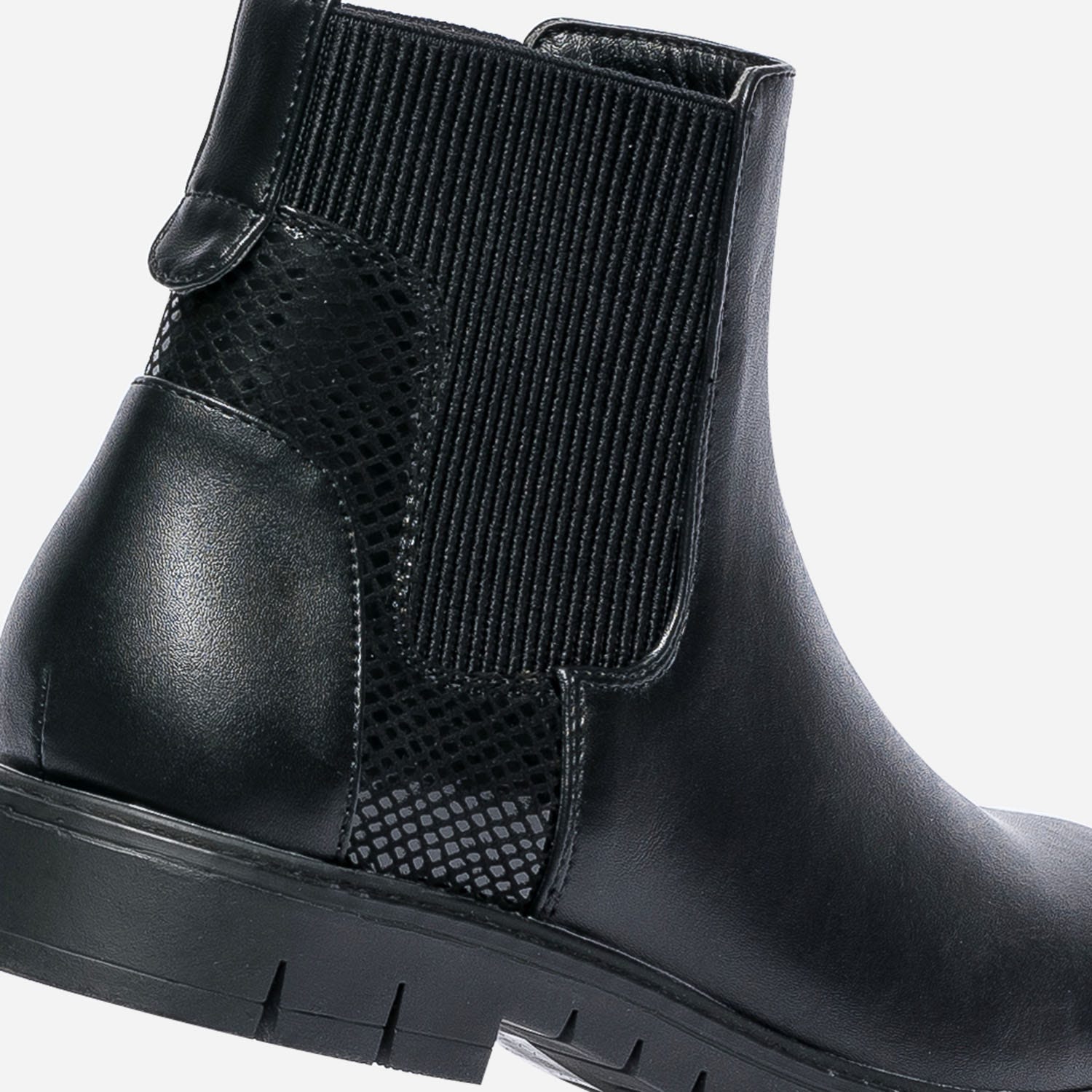 Chelsea boots noir à tige élastiquée