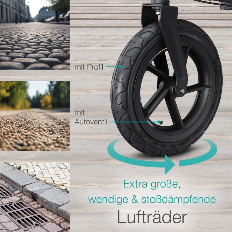 Aktivshop Alu Outdoor Rollator mit Luftbereifung »Komfort« faltbar
