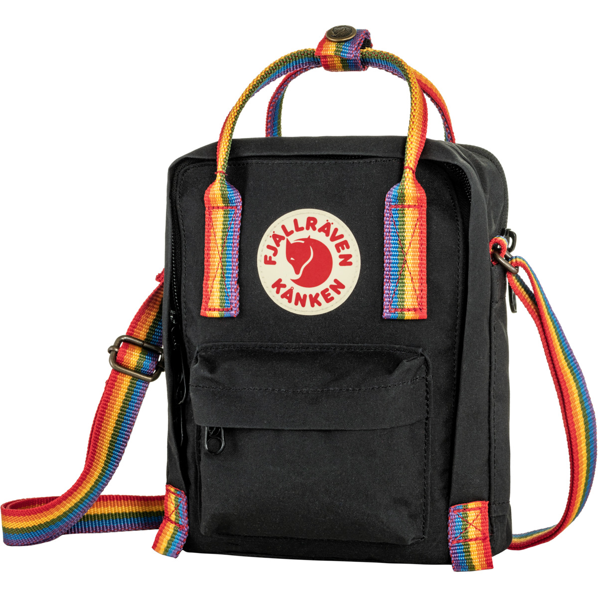 Fjällräven Kanken Rainbow Sling Umhängetasche schwarz