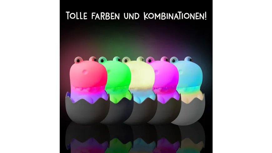 MegaLight LED Kinder Nachtlicht DIGGY DINO RGB dimmbar