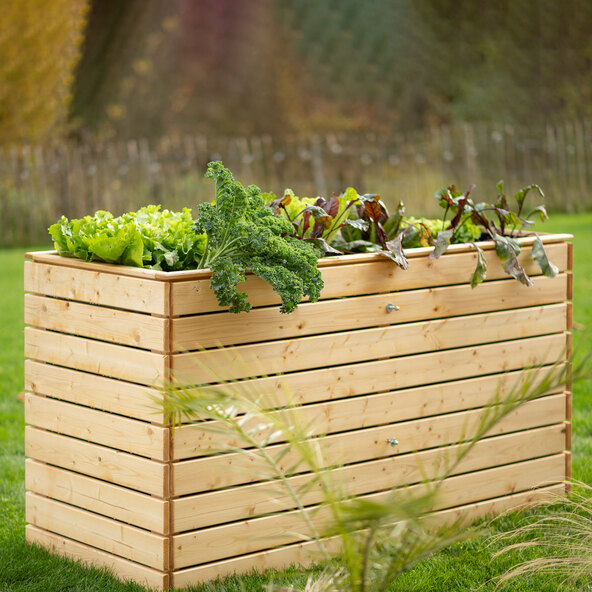 Holz-Hochbeet Asket Natur, XL 160 x 70 x 90 cm