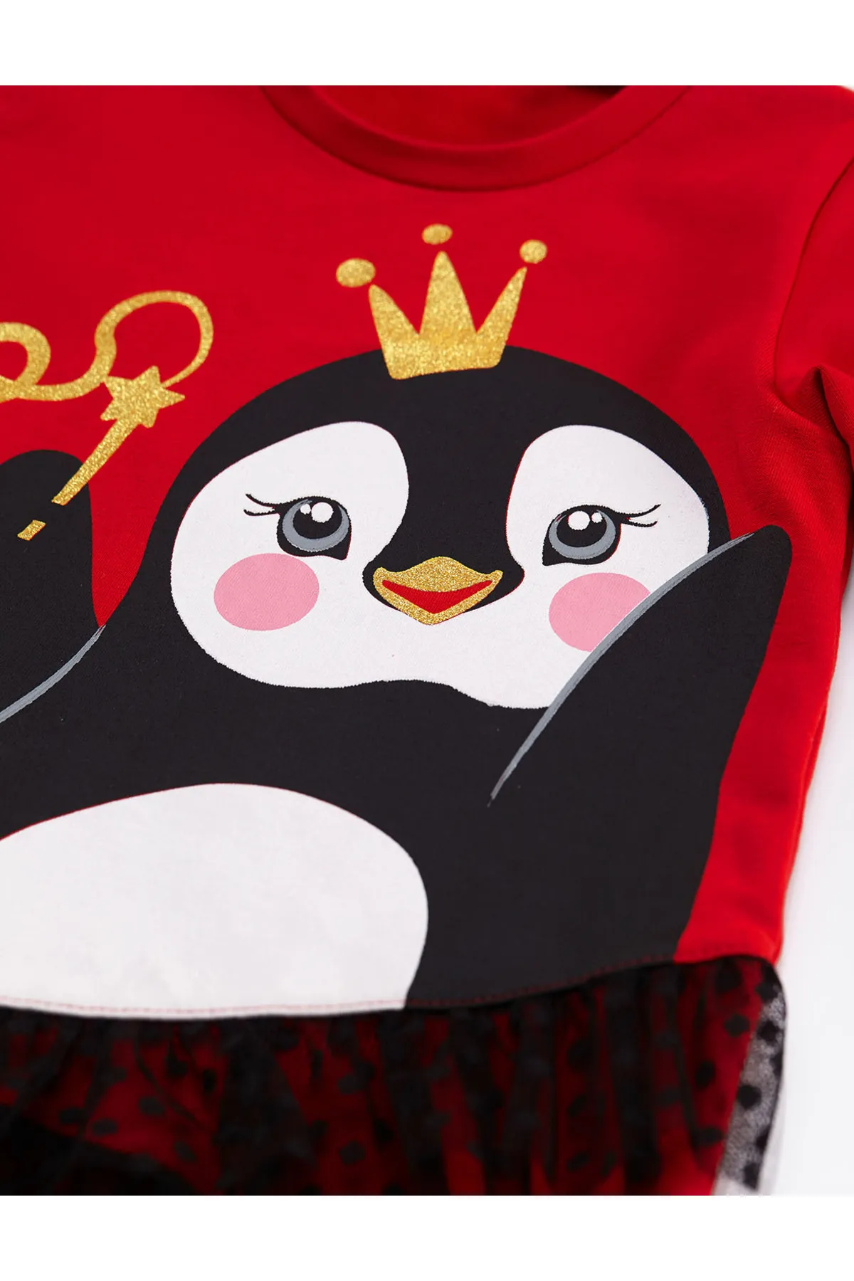 Denokids  Pinguin-Tunika-Strumpfhosen-Set aus Spitze für Mädchen