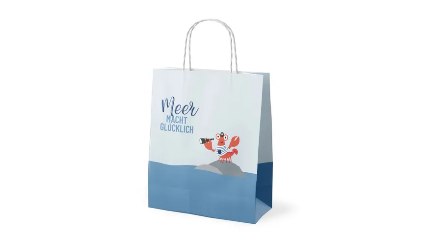 Geschenk für Dich Geschenktüte Meer macht glücklich