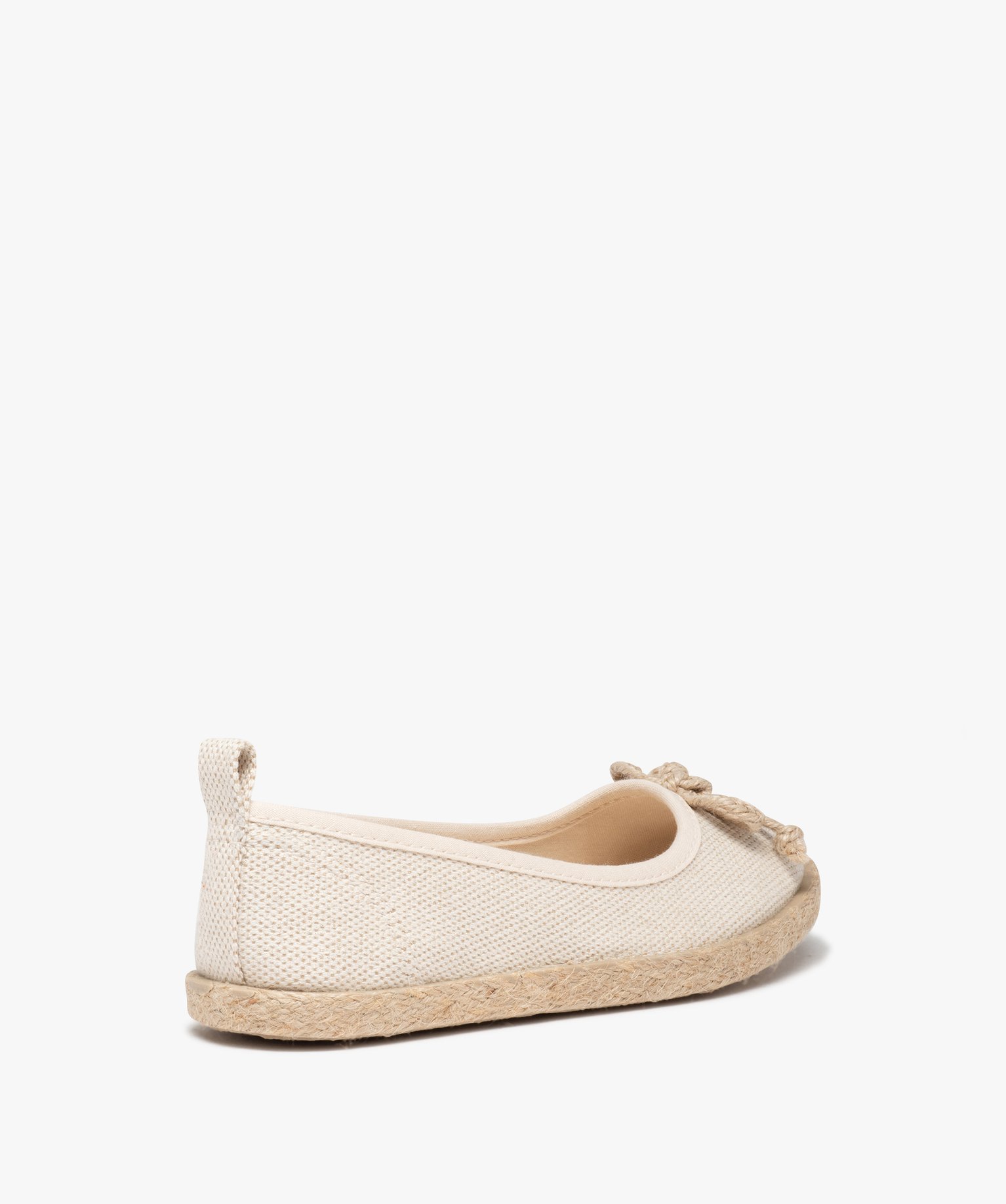 Ballerines fille dessus toile et semelle corde or | GEMO