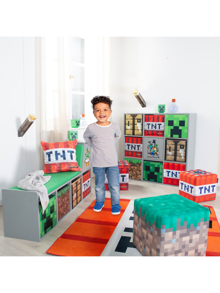 Minecraft Minecraft Sitzhocker, 2er Set, TNT-Würfel und Grasblock günstig kaufen onesize