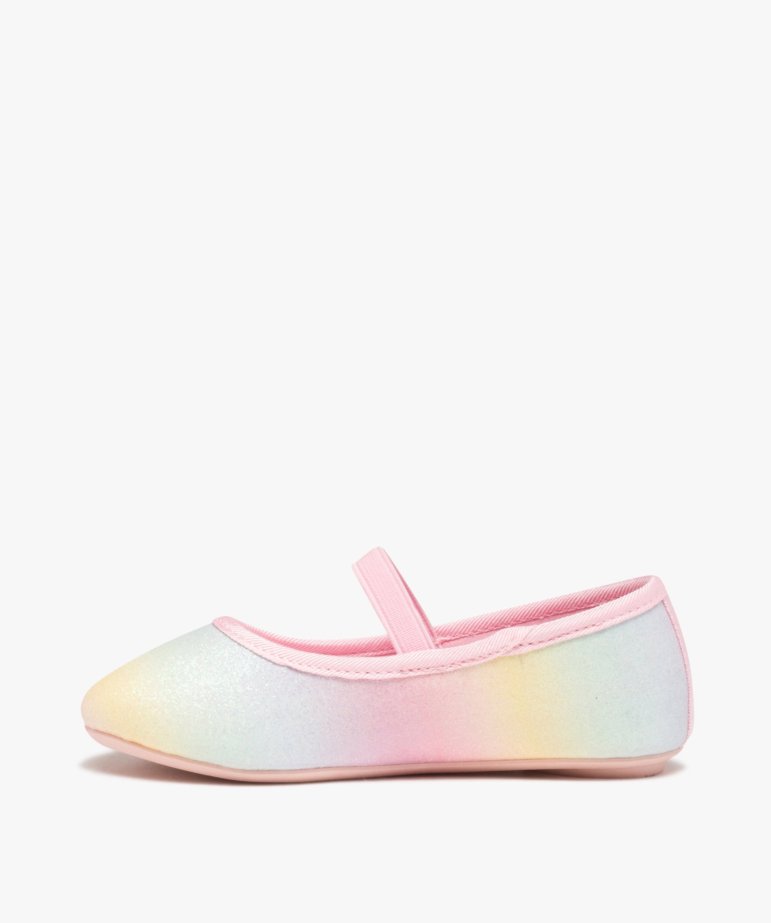Ballerines fille irisées et pailletées à bride élastique multicolore | GEMO