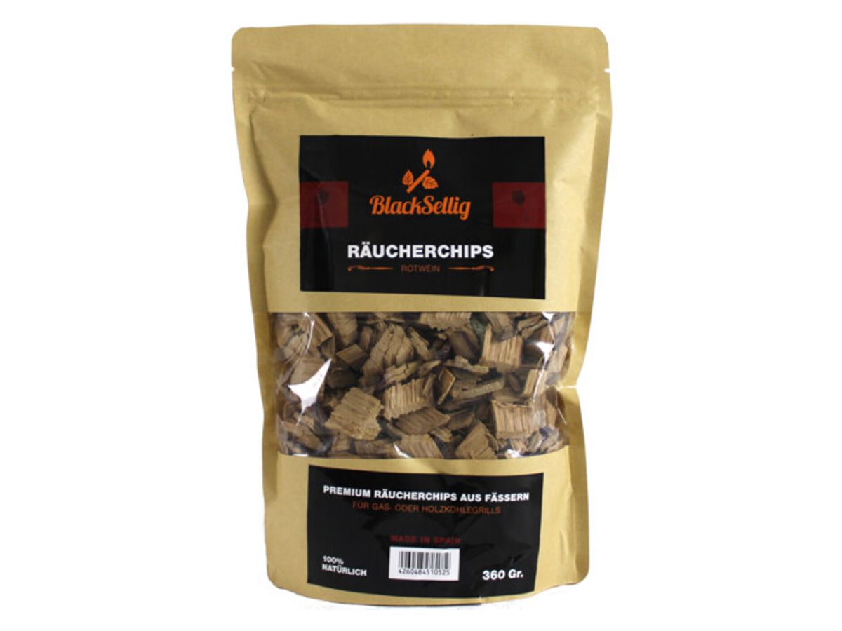 BlackSellig Rotwein 360 Gramm Räucherchips