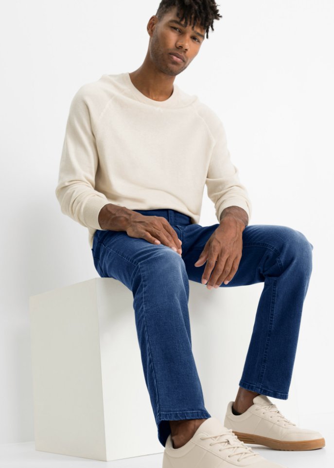 Regular Fit Stretch-Jeans mit Komfortschnitt, Straight