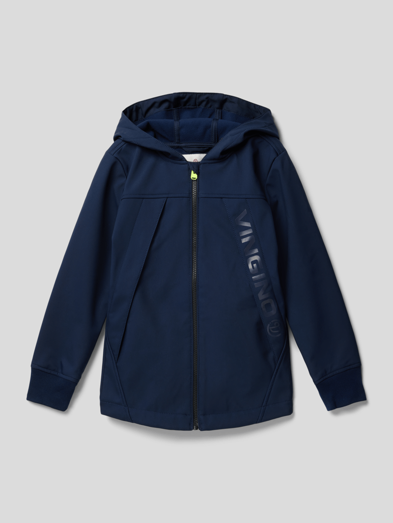 Funktionsjacke mit Label-Print Modell 'TOBI' in dunkelblau