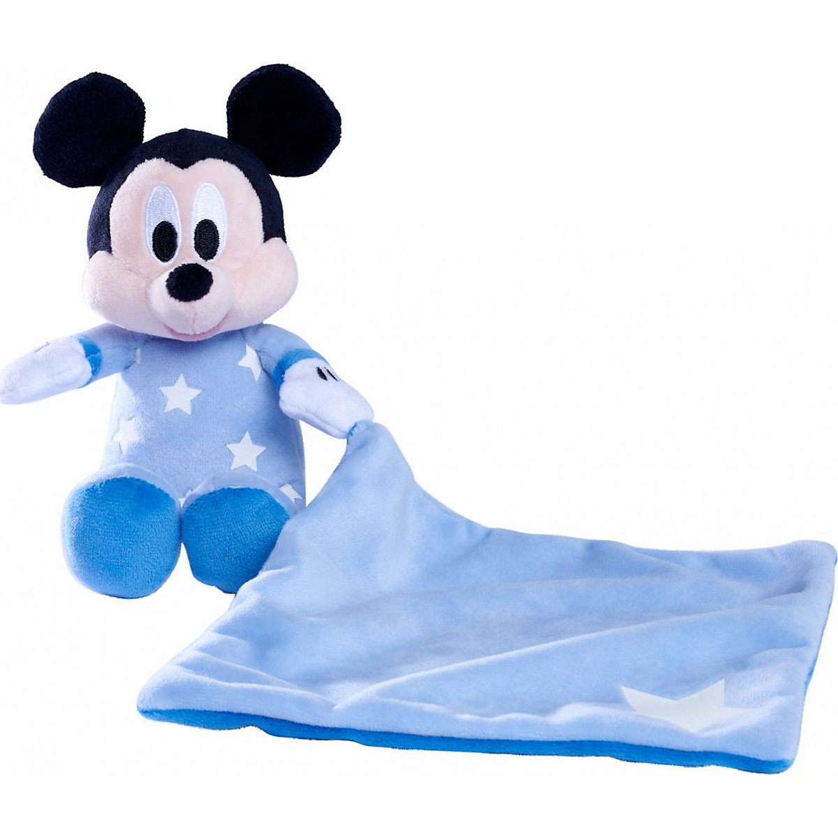 Gute Nacht Mickey mit Schmusetuch, leuchtet im Dunkeln
