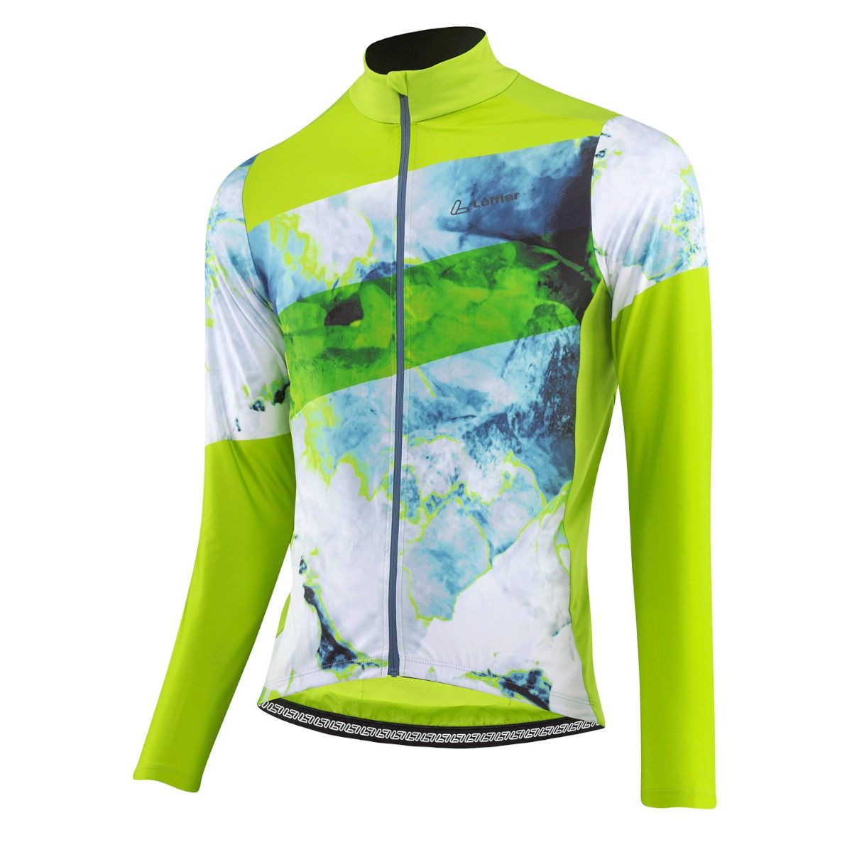 Löffler Floes Green Herren Langarm-Radtrikot