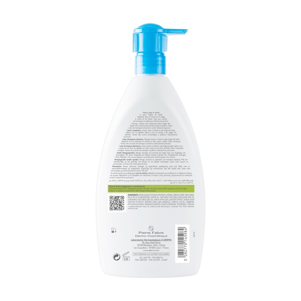 A-Derma A-Derma - Primalba - Lait de toilette do uceur hydratant bébé 500ml Lait de toilette