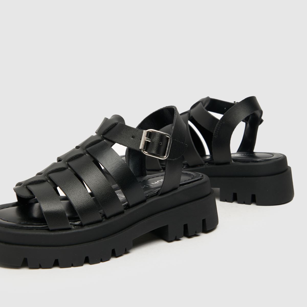 Schuh svarta Troy Gladiator flickor juniorsandaler