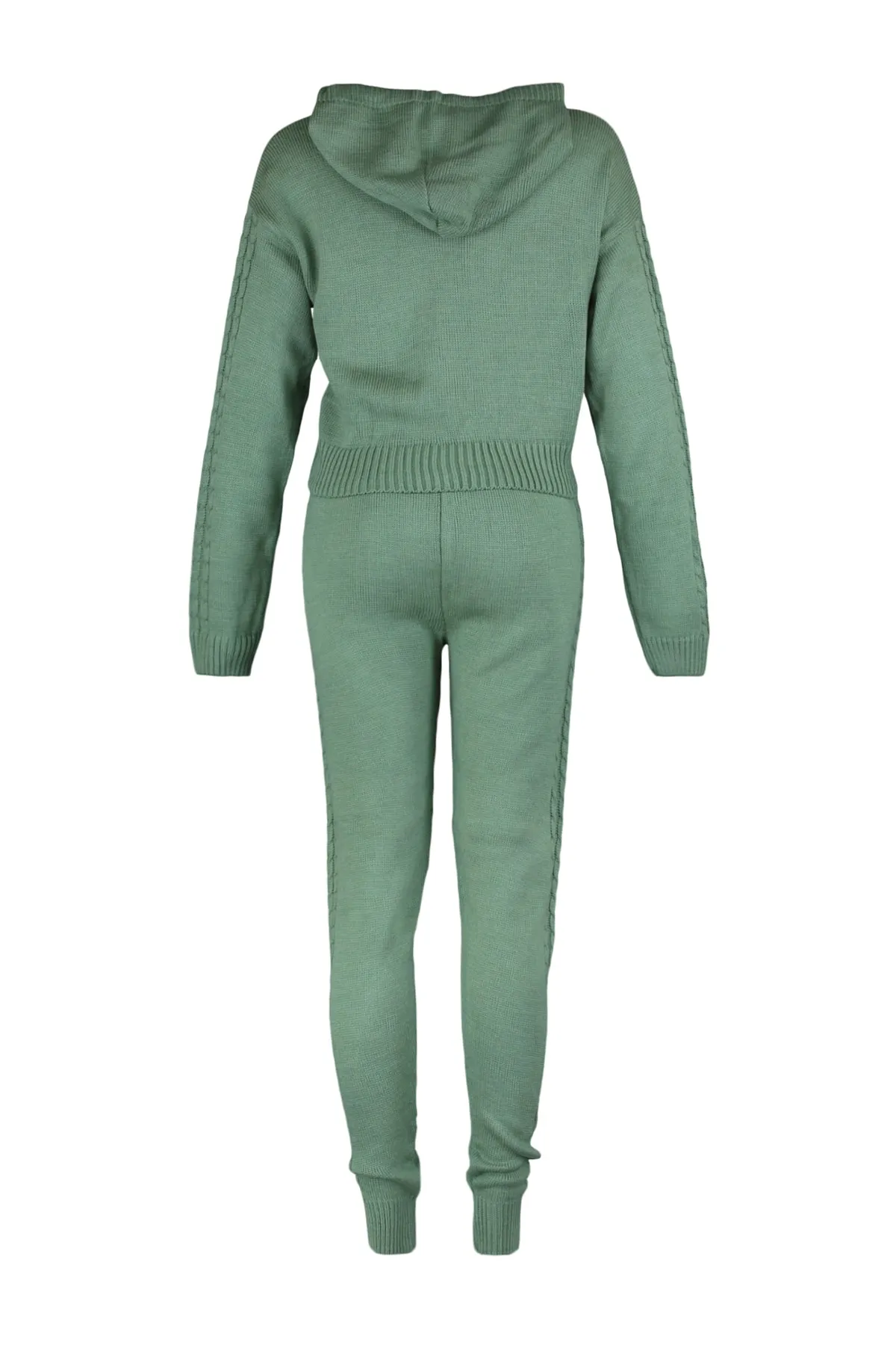 Trendyol Collection  Needle Green Strick-Set mit gestreifter Strickhose und Oberteil THMAW23AU00014
