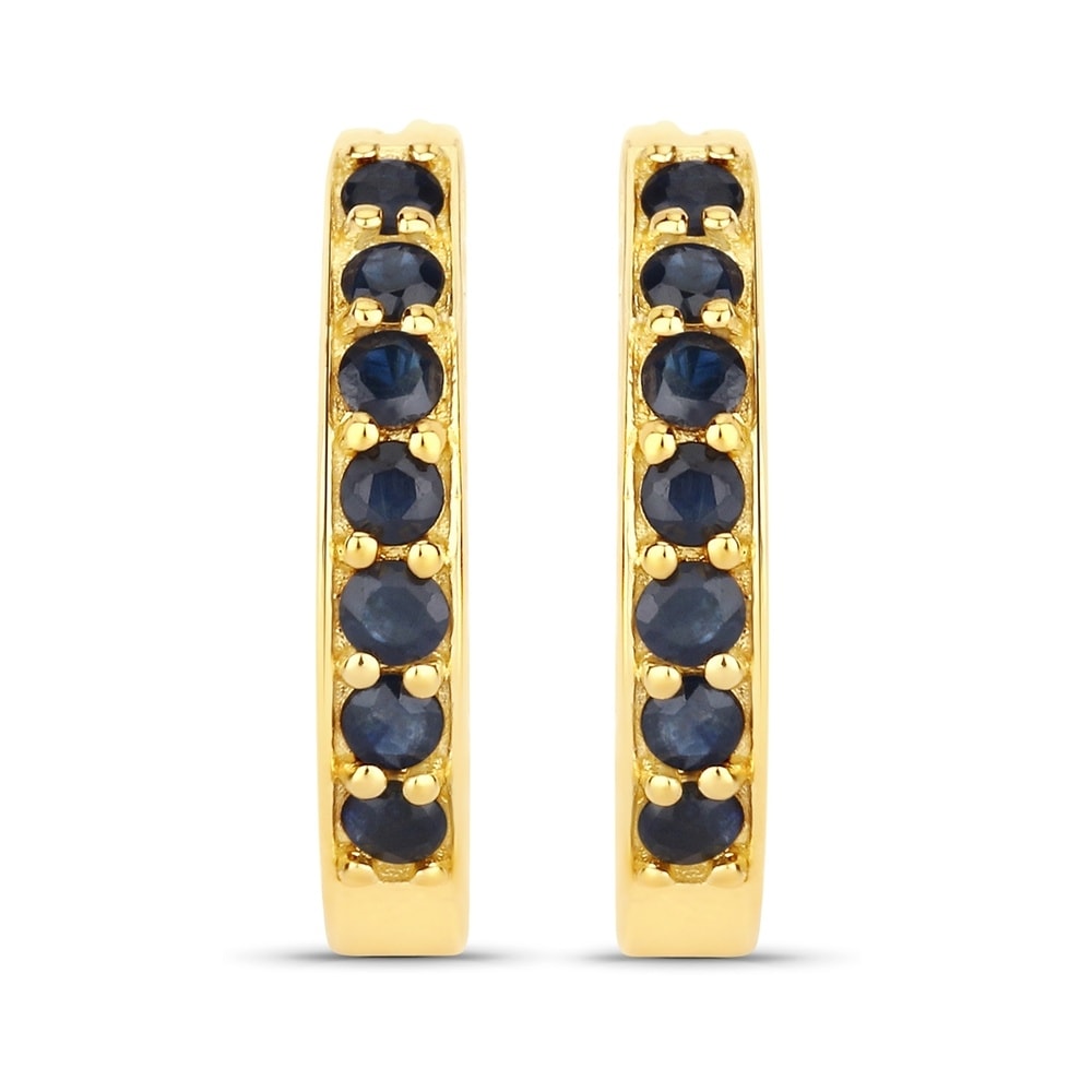 Rafaela Donata Boucles doreilles Argent sterling Saphir en Or jaune Bijoux