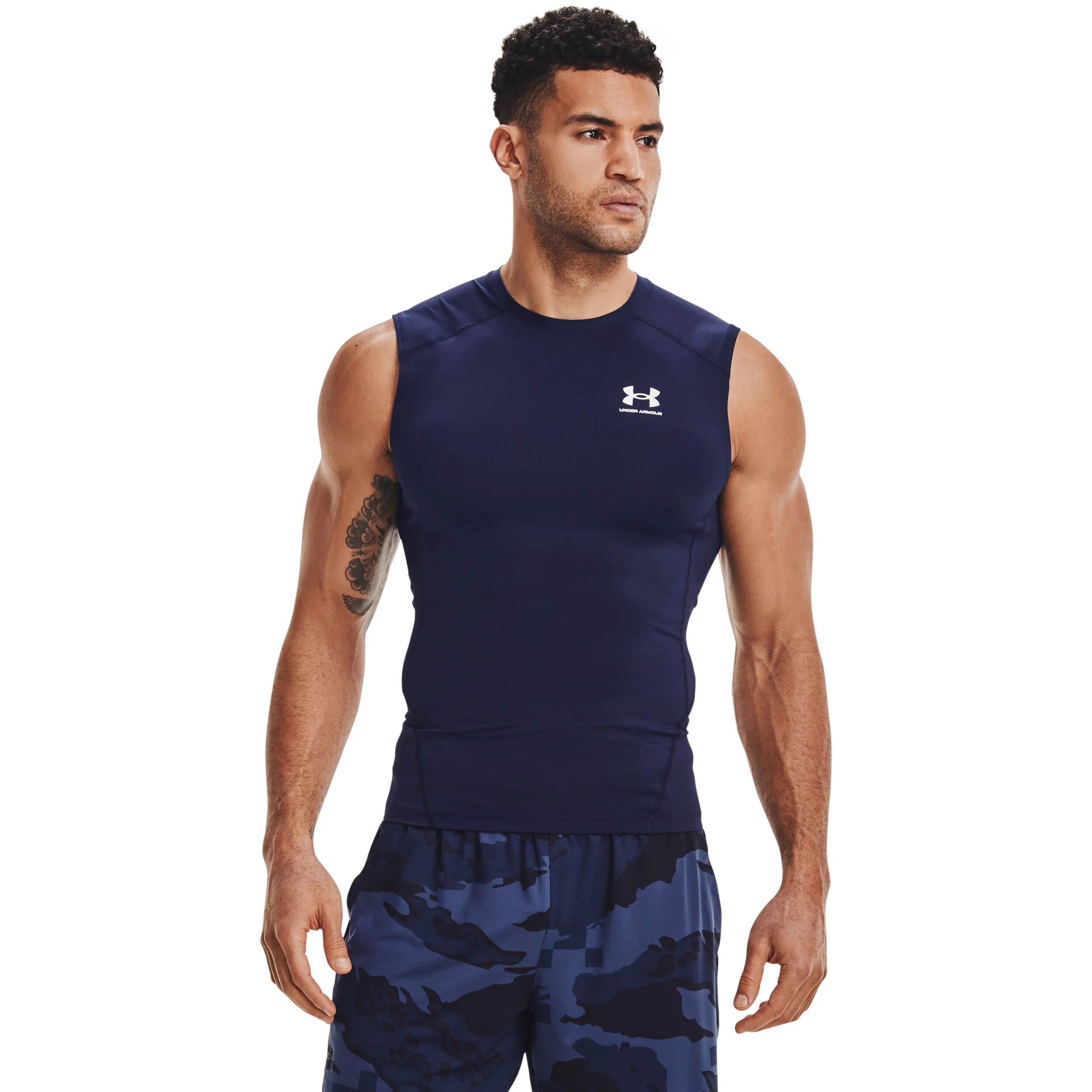 Heatgear Comp Tank-Top Herren - Dunkelblau, Weiß
