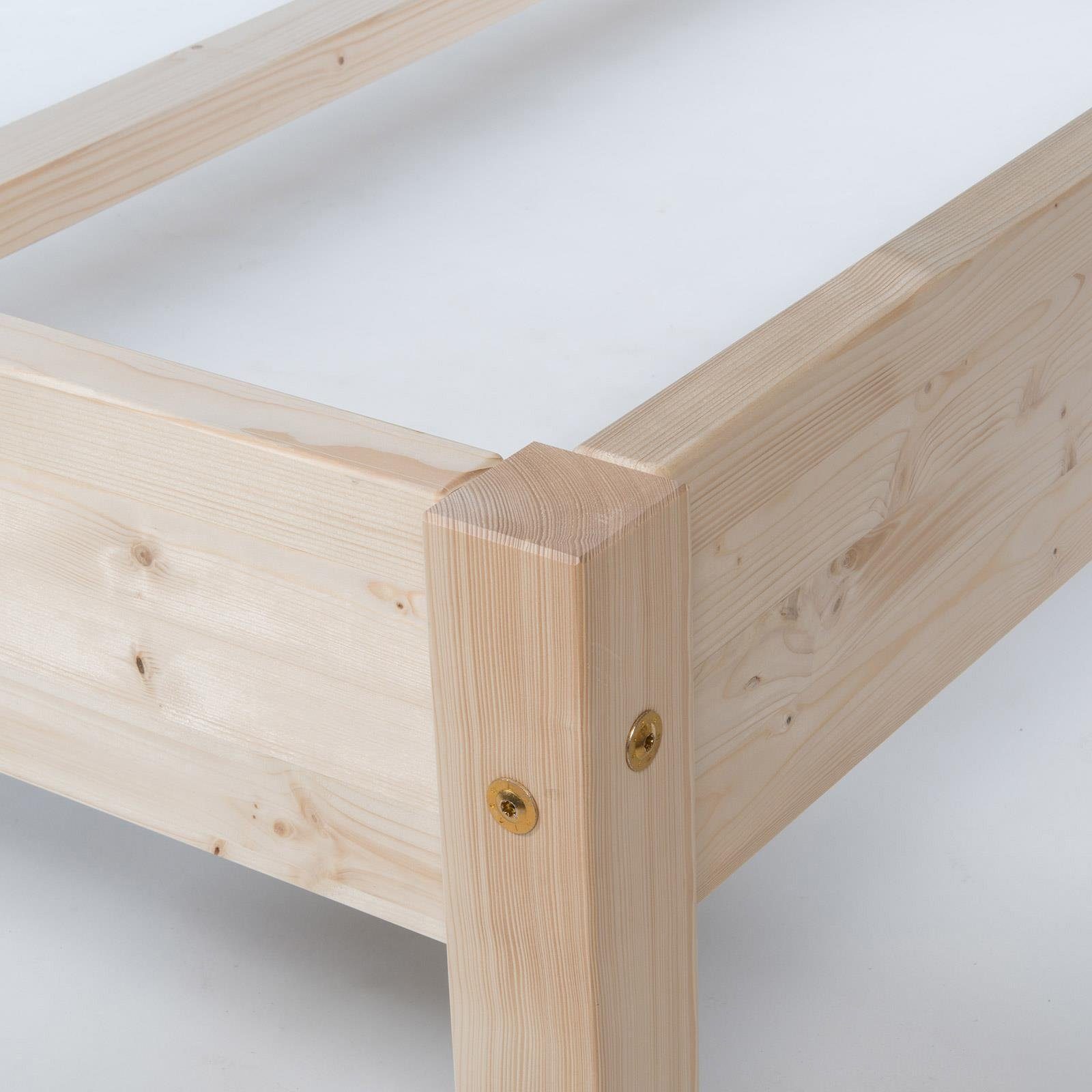 TUGA-Holztech Massivholzbett Dübelbett (Fichte) 