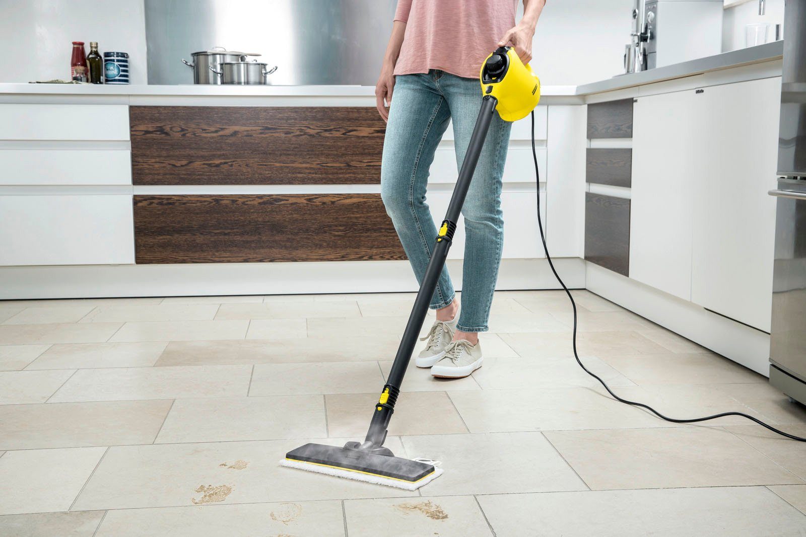 KÄRCHER Dampfreiniger SC 1 EasyFix, 1200 W, mit Bodenreinigungsset EasyFix, leicht verstaubar