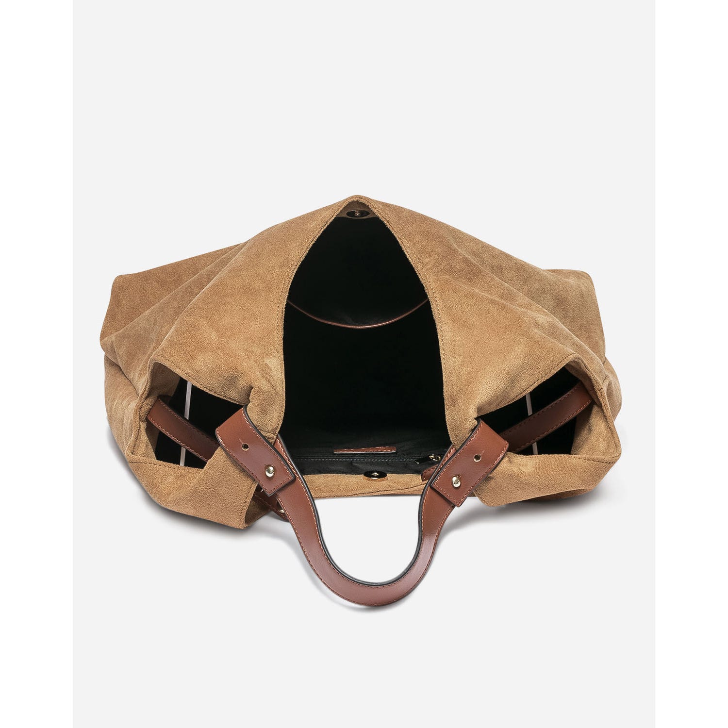 Sac à main TEXTO camel suédé