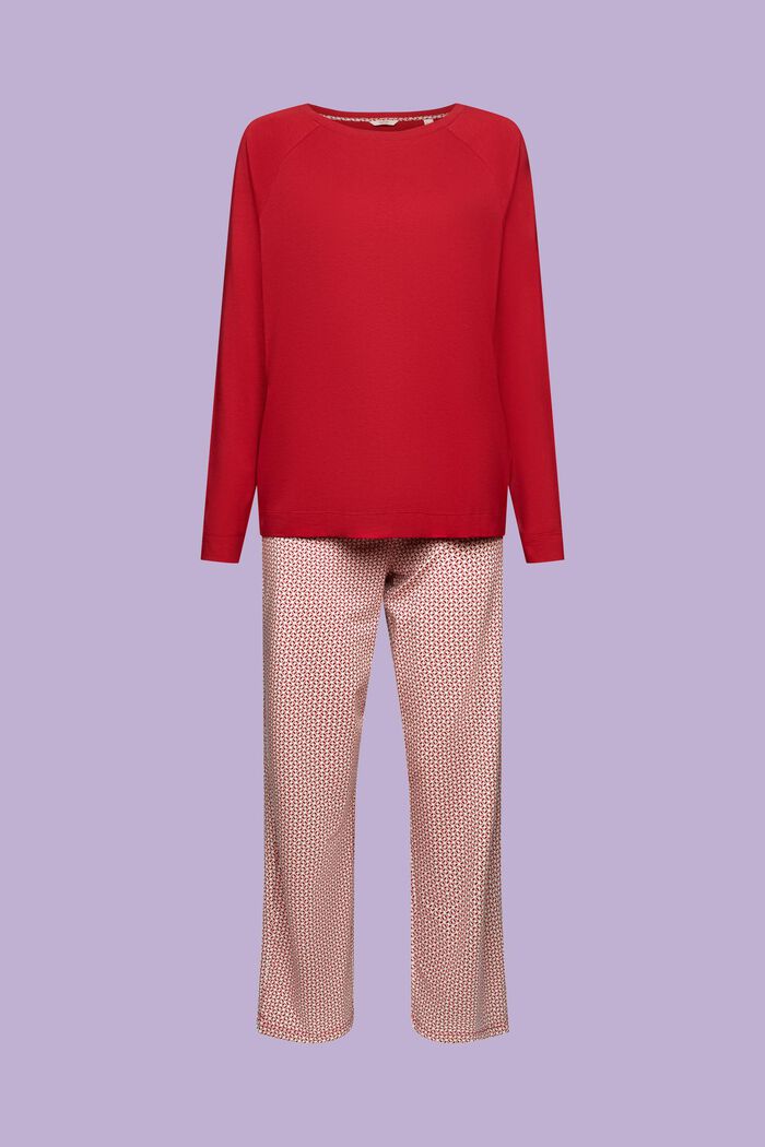 Langes Pyjama-Set aus Jersey