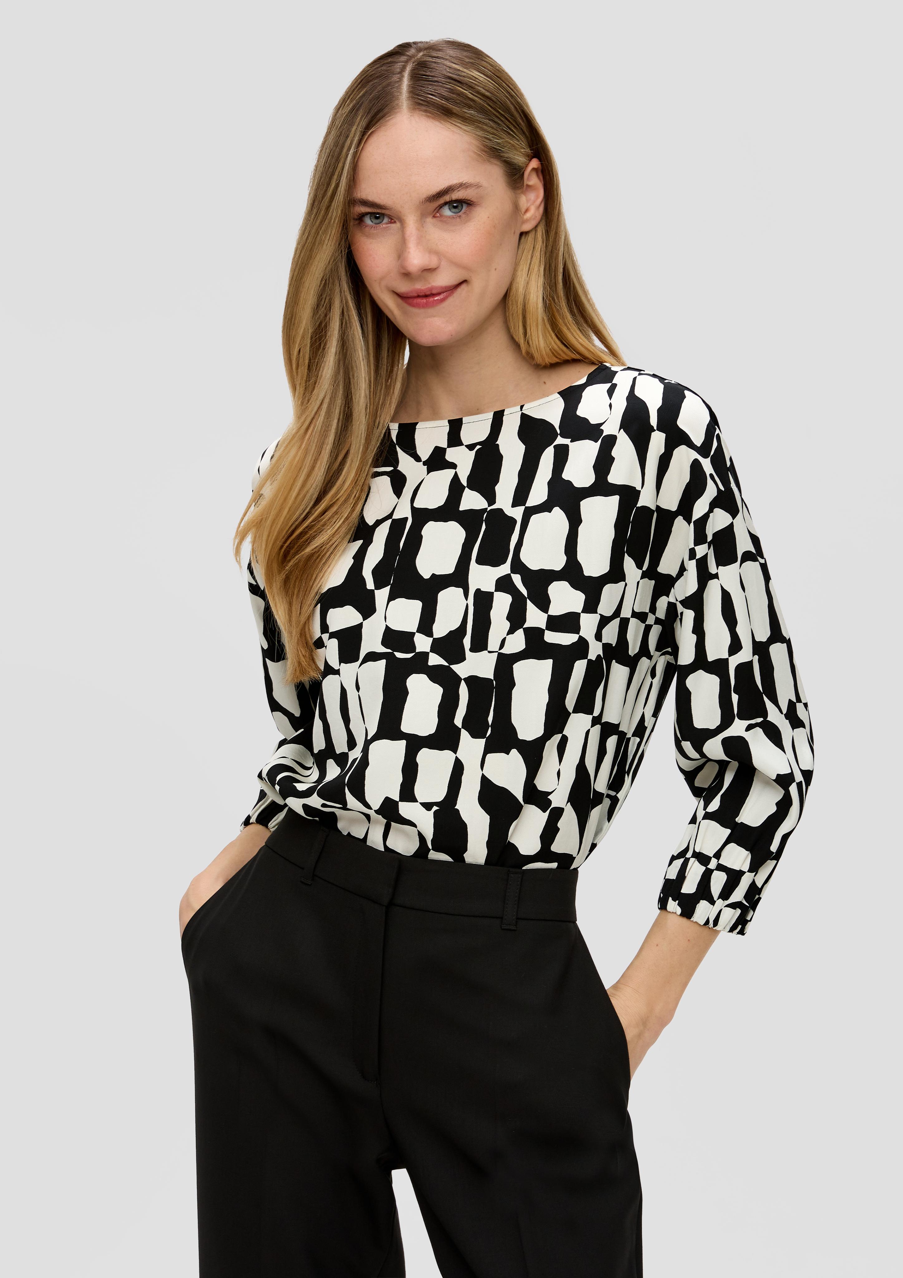 Locker geschnittene Bluse mit 3/4-Arm  2142650-99A1