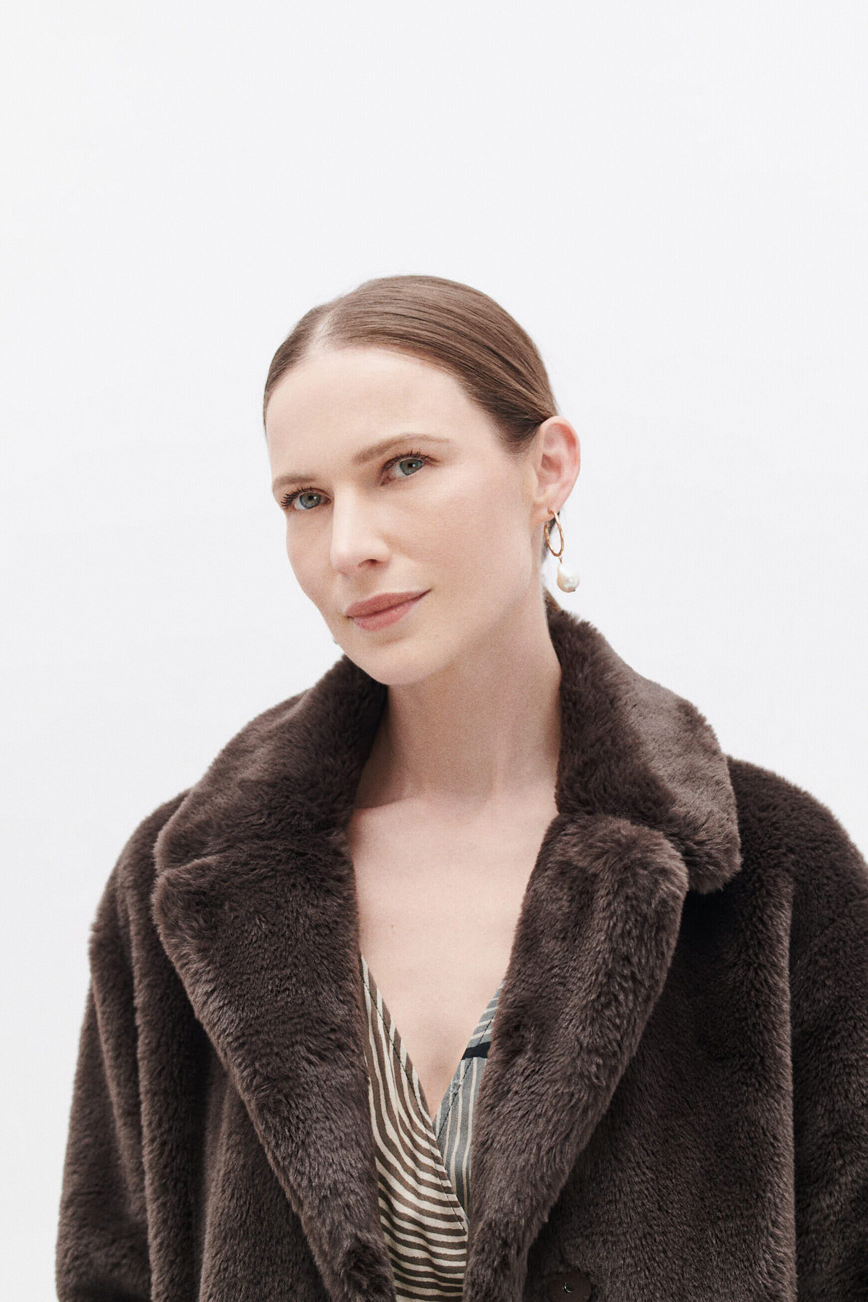 Manteau glovissa marron fonce femme