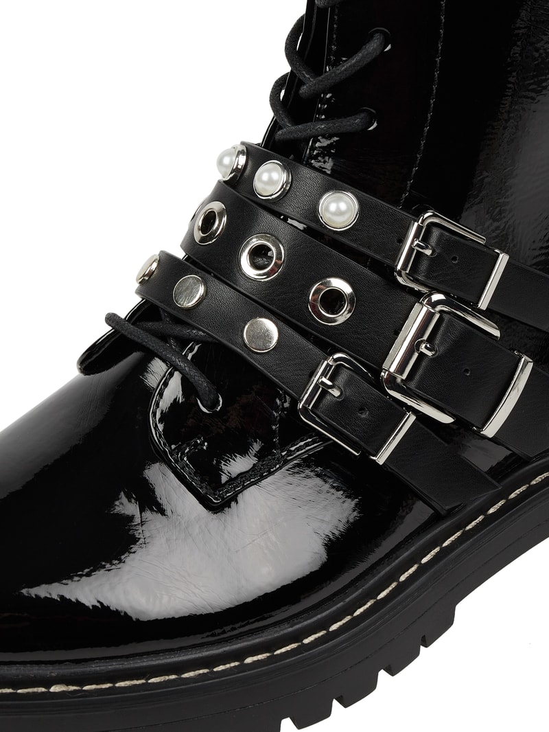 Boots in Lack-Optik Modell 'Bold' in schwarz
