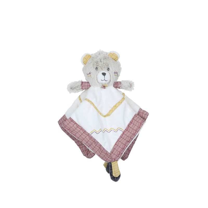Doudou mouchoir Ours et Bordeaux Timouki