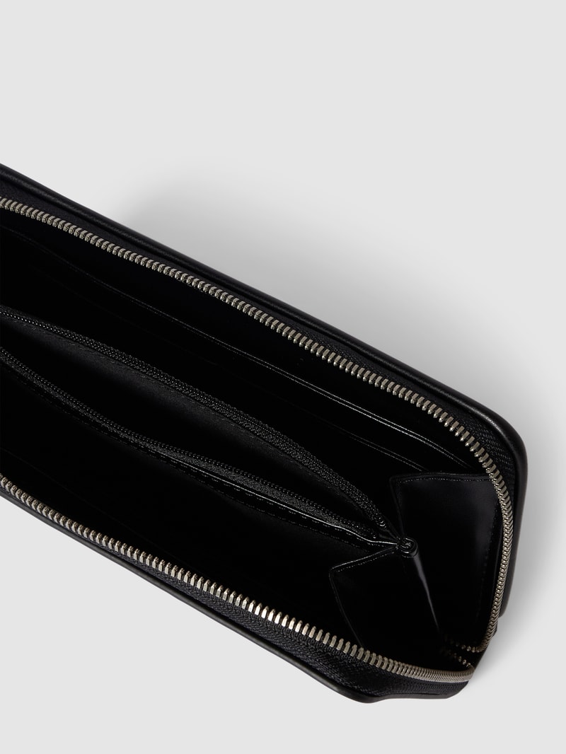 Portemonnaie mit Label-Details Modell 'PIPPI' in schwarz