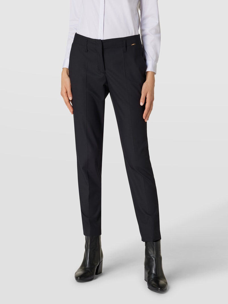Hose mit Strukturmuster Modell 'Cihamelin' in marineblau