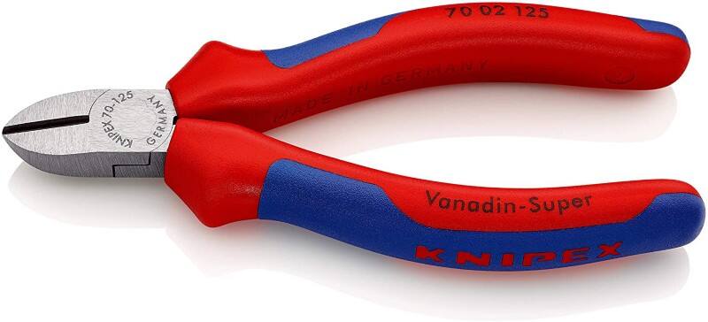 Knipex Kabelschneider 70 02 125 Vanadium-Elektrostahl Silber