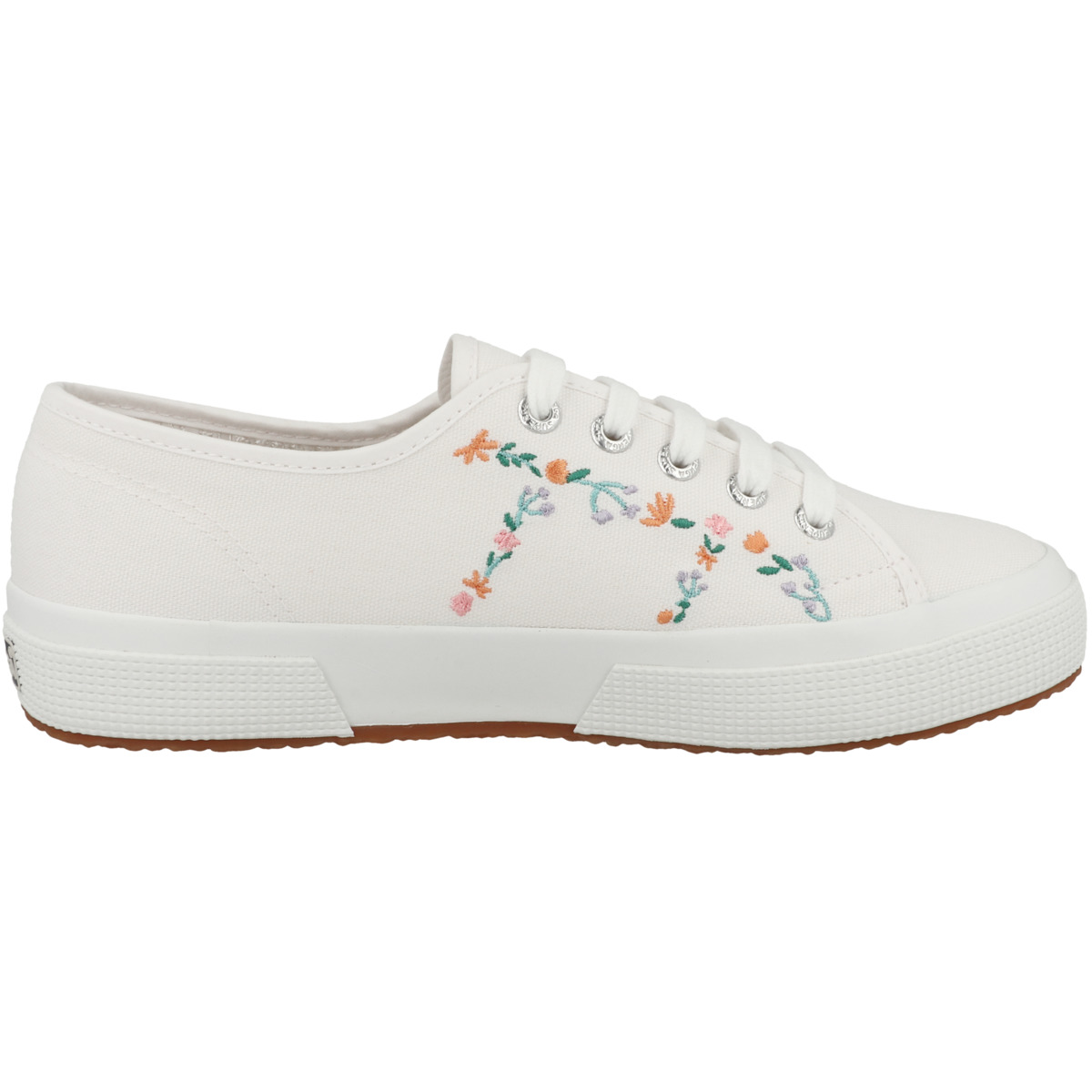 Superga 2750 Little Flower Embroidery Sneaker Low weiss