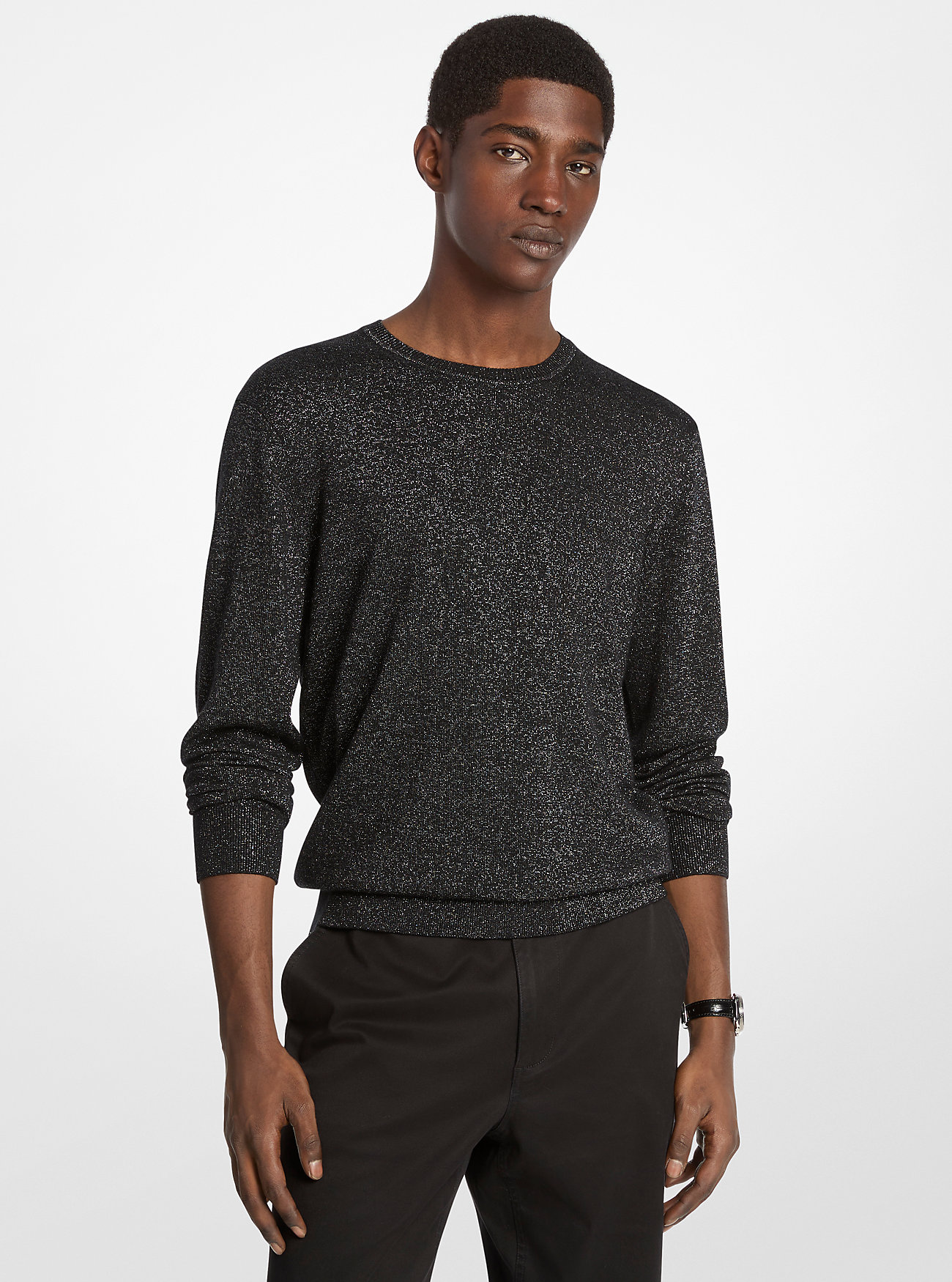 Metallic Wool Sweater - SILVER