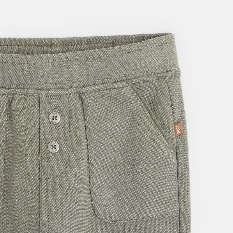 Pantalon coton fantaisie vert bébé garçon