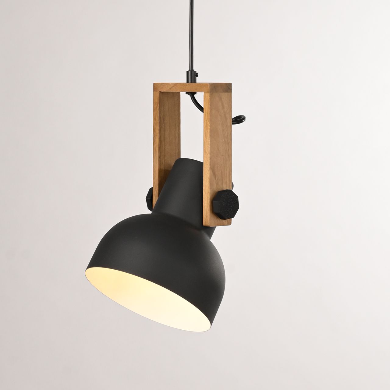 JUST LIGHT Pendelleuchte CUP 2.0, 1xE27 max. 60Watt exkl., höhenverstellbar, IP20, Schwarz