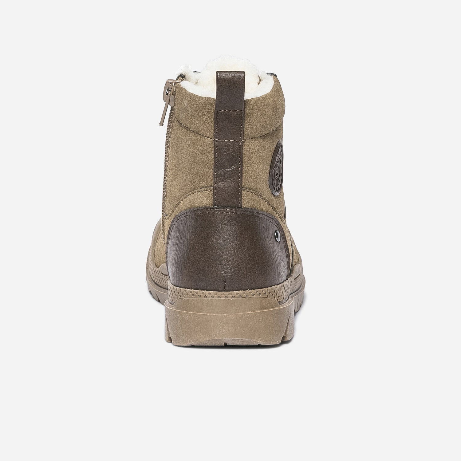 Boots à lacet BUGGY taupe suédé et fourré