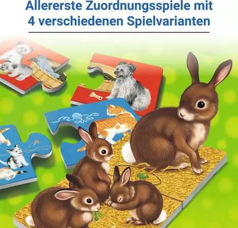 Tiere und ihre Kinder - Kinderspiel ab 2 Jahren