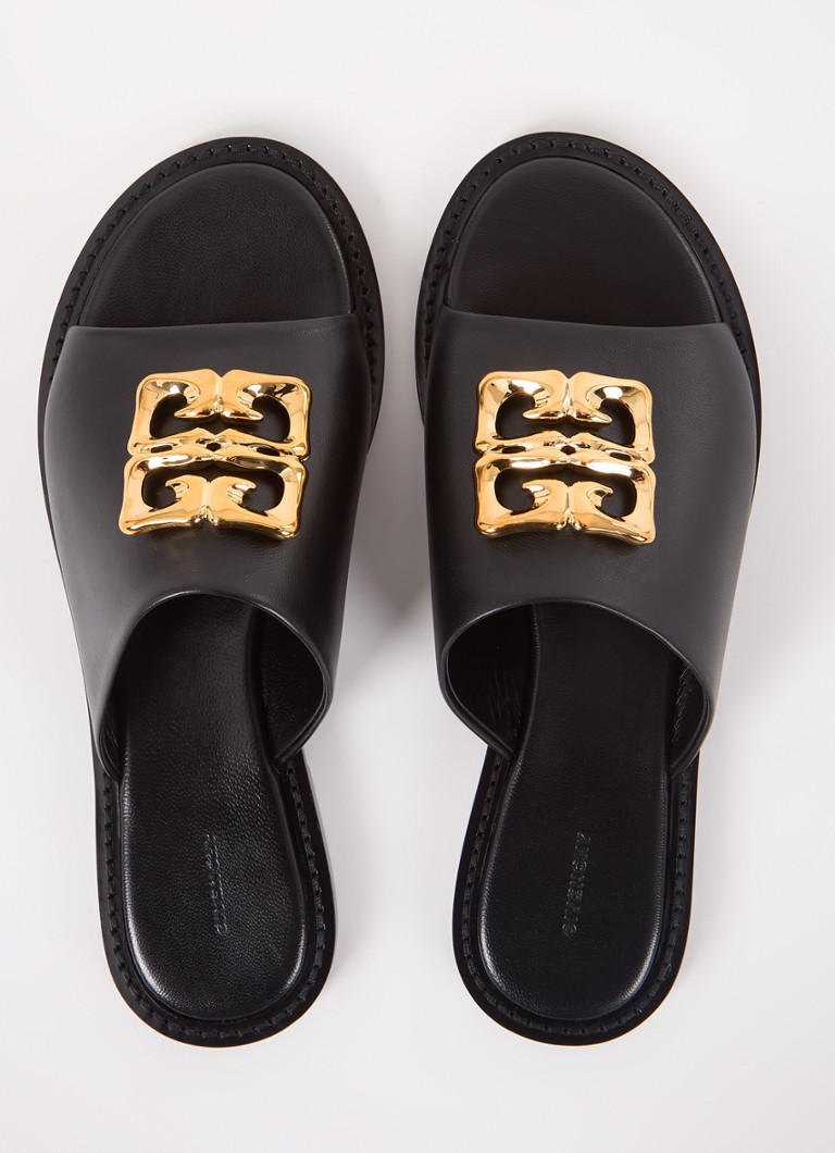 Givenchy 4G Liquid Lammleder-Slipper mit Logo