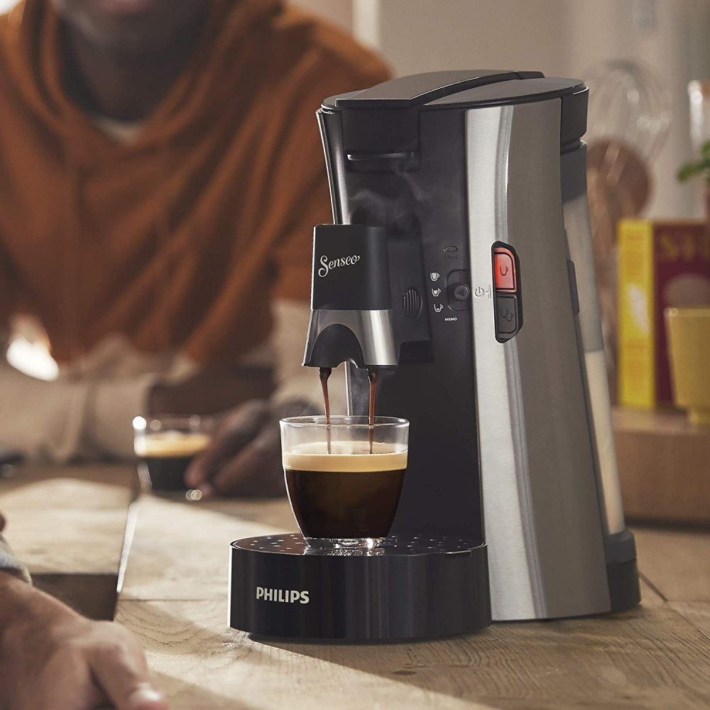 Philips Senseo Kaffeepadmaschine CSA250/10 Select - Kaffeepadmaschine - gebürsteter stahl