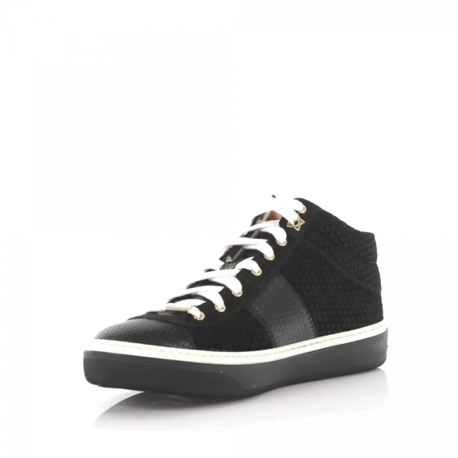 Jimmy Choo - Sneaker high Prägung schwarz - schwarz