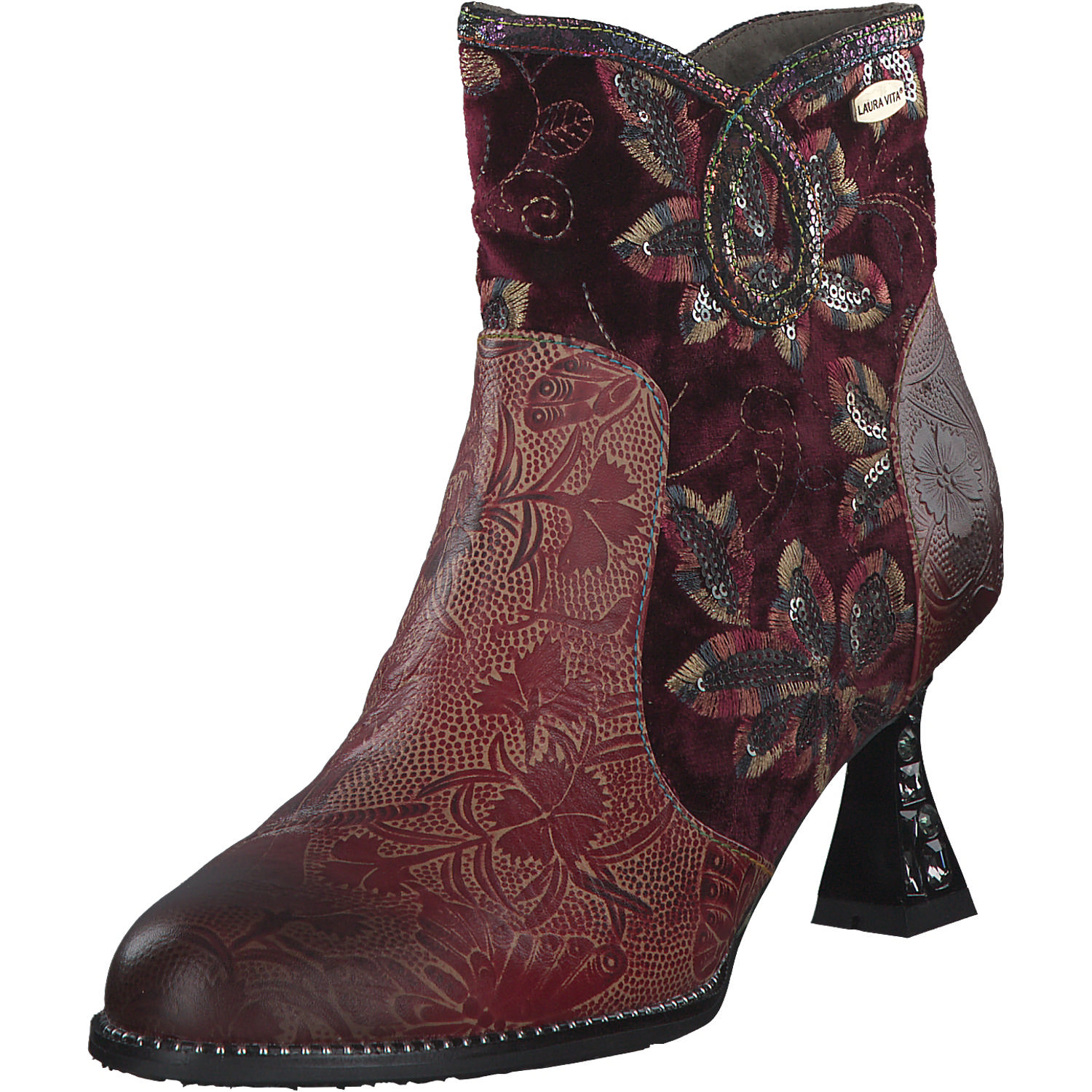 Laura Vita Oliveo 01, Stiefeletten, Damen, Rot
