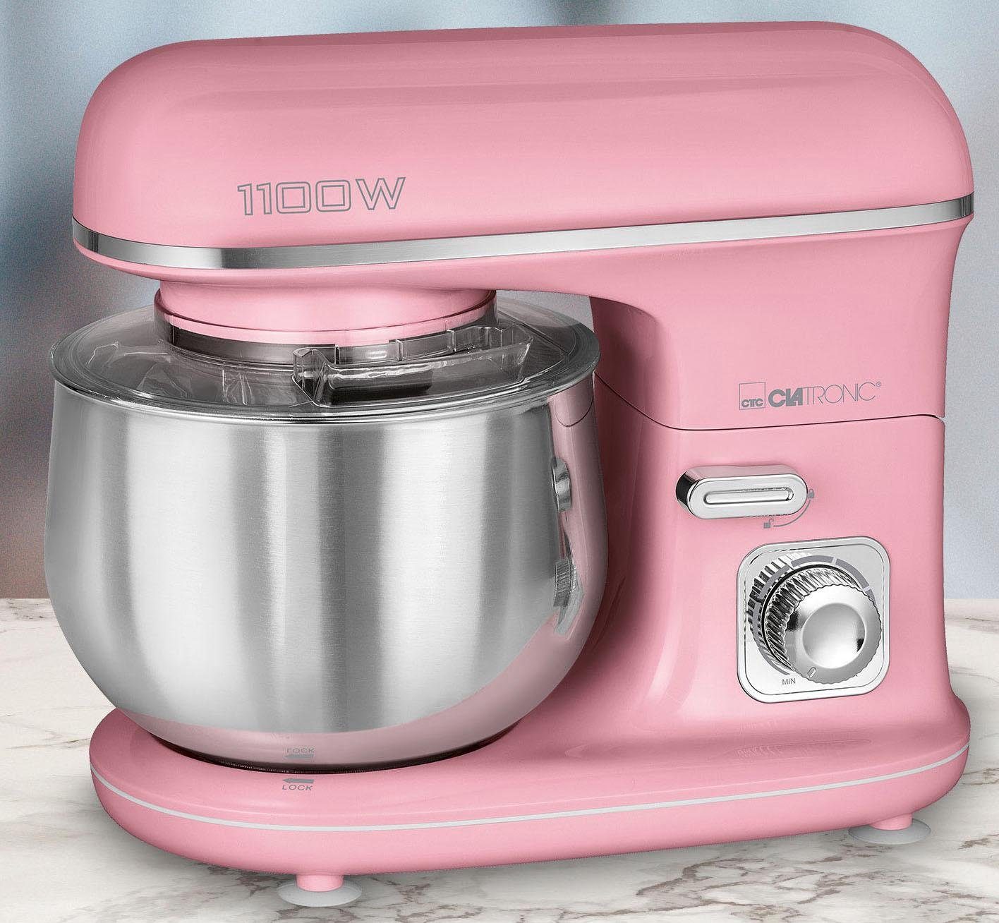 CLATRONIC Küchenmaschine KM 3711 pink, 1100 W, 5 l Schüssel